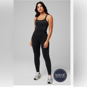 Fabletics NWOT Black Sparkly Seamless Athletic Jumpsuit M/L